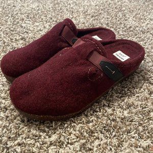 Earth Origins Jenna Felt Clogs mules cork slide comfort wine merone Shoes 8.5W